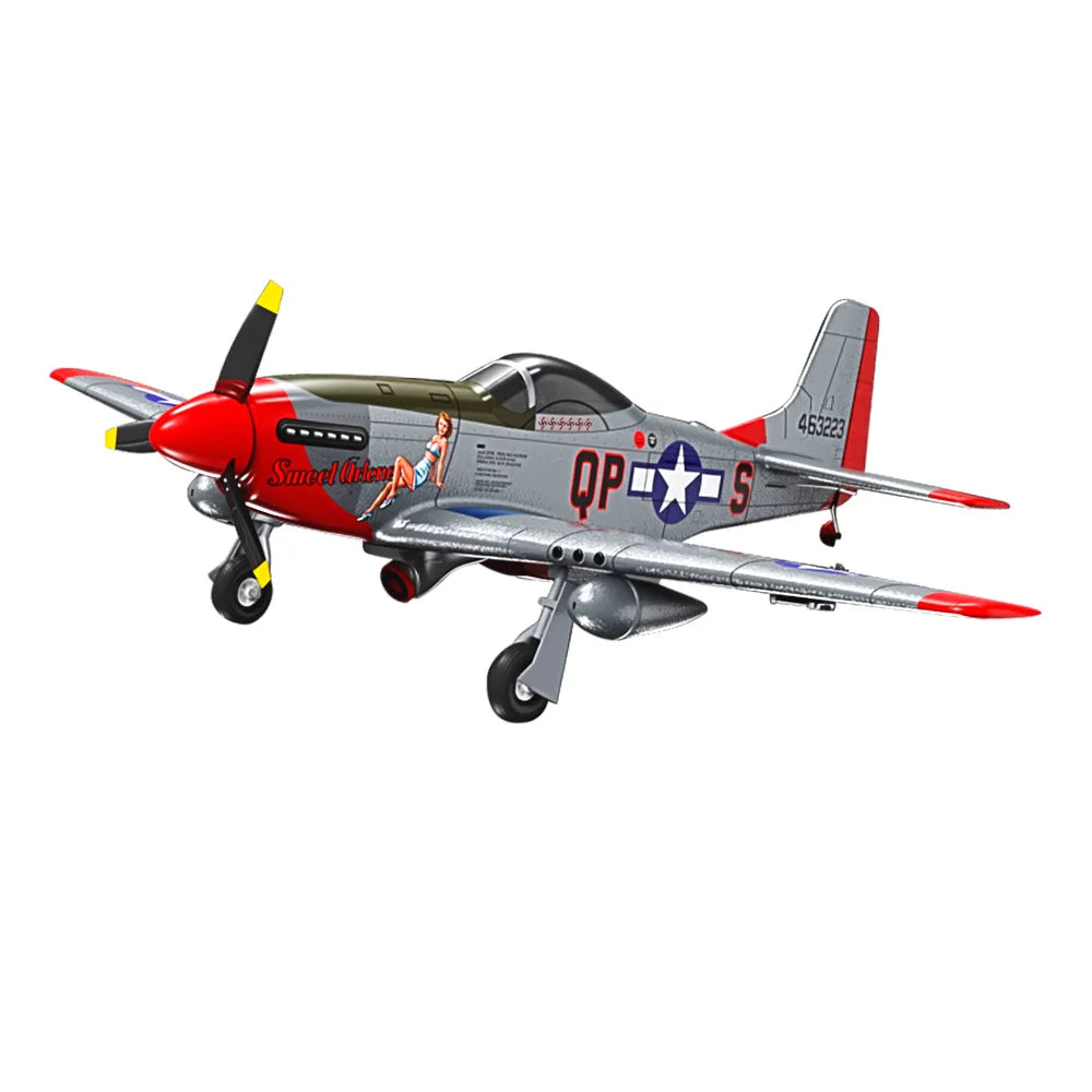 1 10 Channel Brushless RC Plane | HD Camera | 6-Axis Gyro | P51D Model