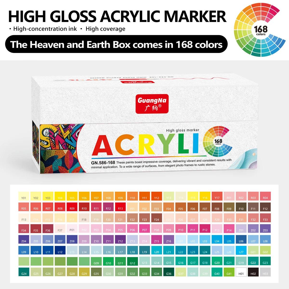Acrylic Markers | 12pk Fine Tip | Toylandeu™