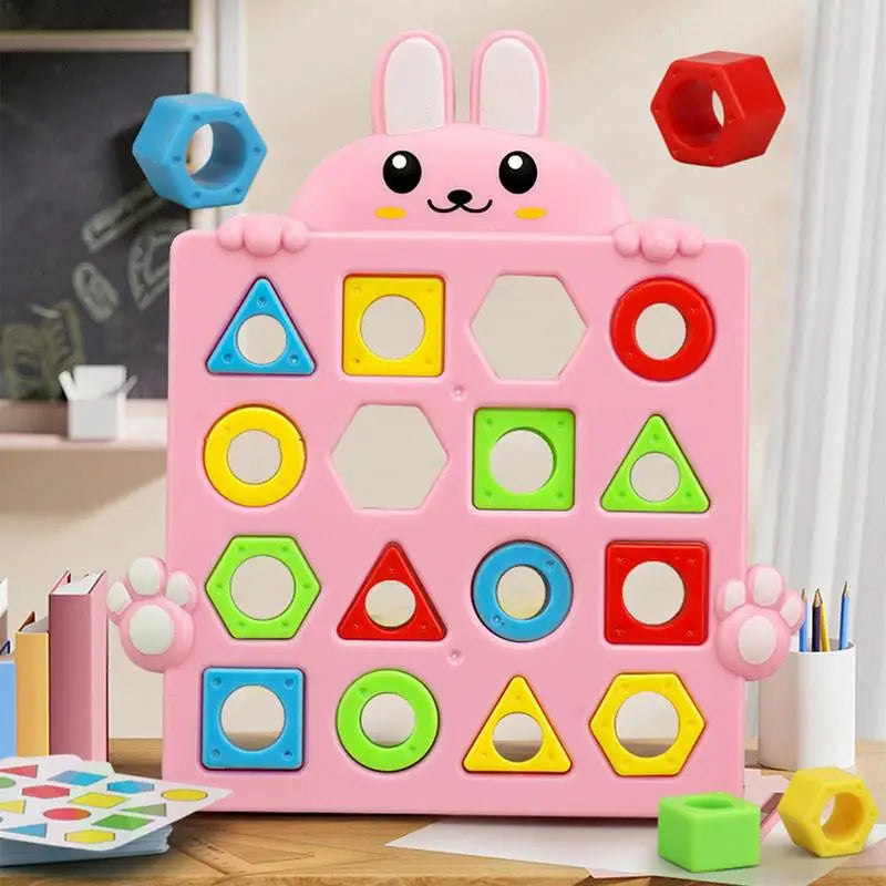 Montessori Shape & Color Matching Game for Toddlers Aged 3+