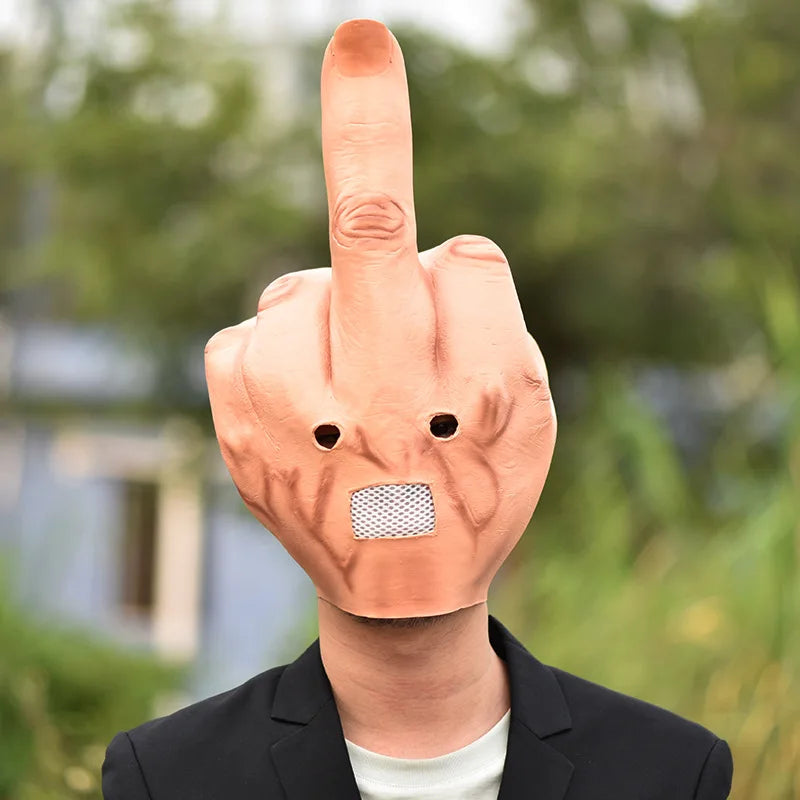 Latex Mask | Middle Finger Design | Toylandeu™