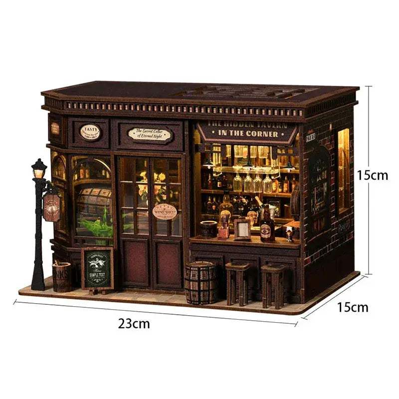 DIY Wooden Book Nook Insert Kit For Dollhouses Decorative - ToylandEU