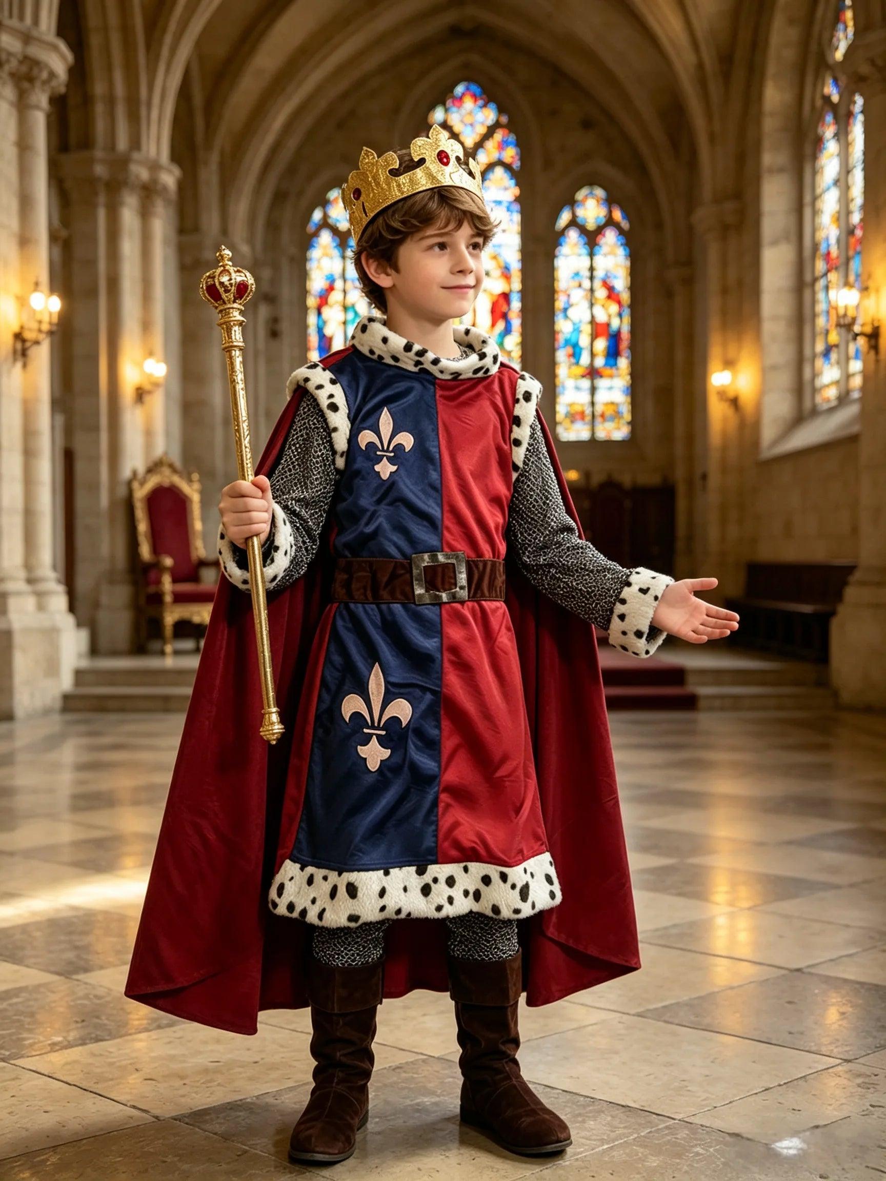 Medieval King Costume | Crown Cloak Set | Toylandeu™
