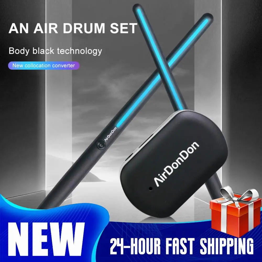 Portable Bluetooth Air Drum Set for Beginners with Foot Sensor