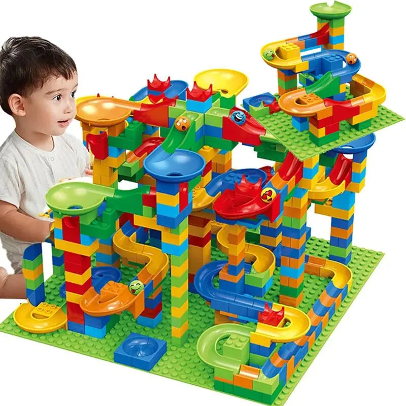 Marble Run Maze Ball Track Building Blocks Set - 504PCS - ToylandEU