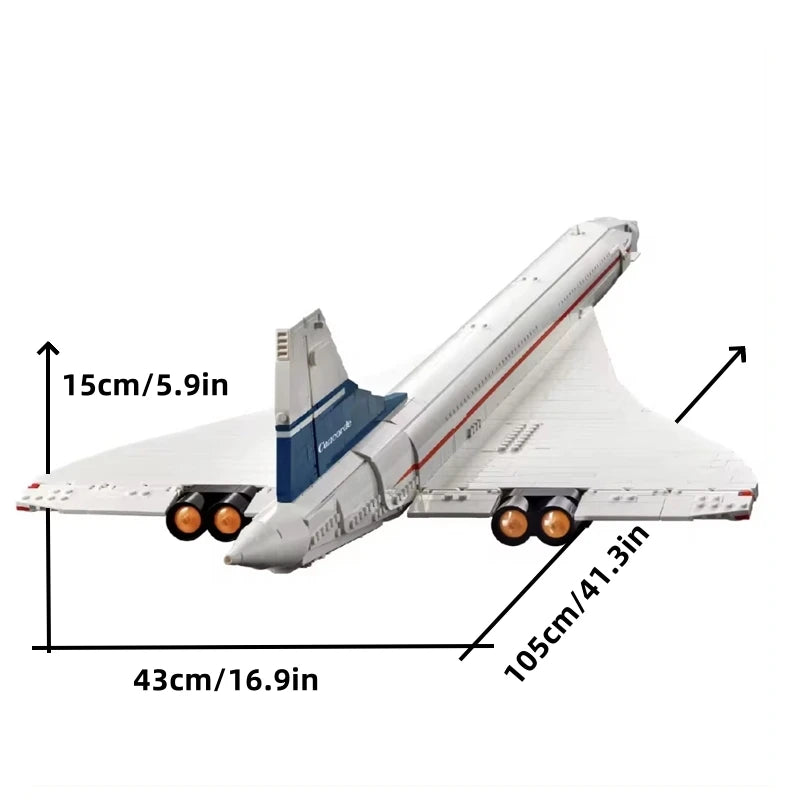 Building Block Set | Concorde Aircraft | 2083 Pieces | Lego Compatible