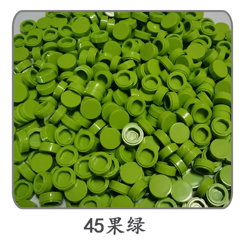 Small Particle Bricks | 1x1 Round Tiles | Compatible With Lego | MOC Builders