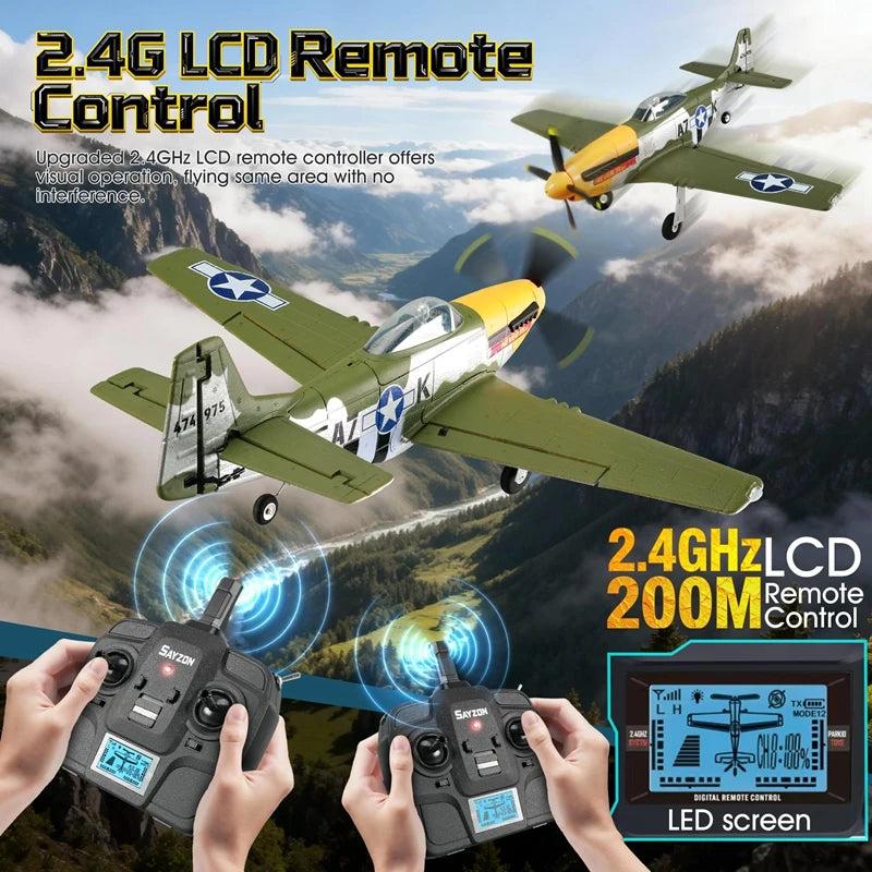 P51D Mustang Rc Plane | 5 Channel Brushless | Fixed Wing | Ready To Fly