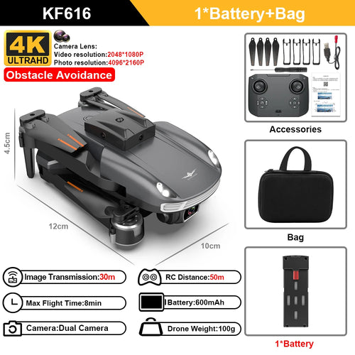 KF616 Mini Drone 4K Profesional HD Camera Helicopter With Obstacles ToylandEU.com Toyland EU