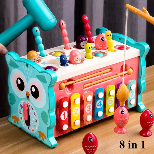 New Baby Montessori Toys Magnetic Fishing Owl Cube Learning - ToylandEU