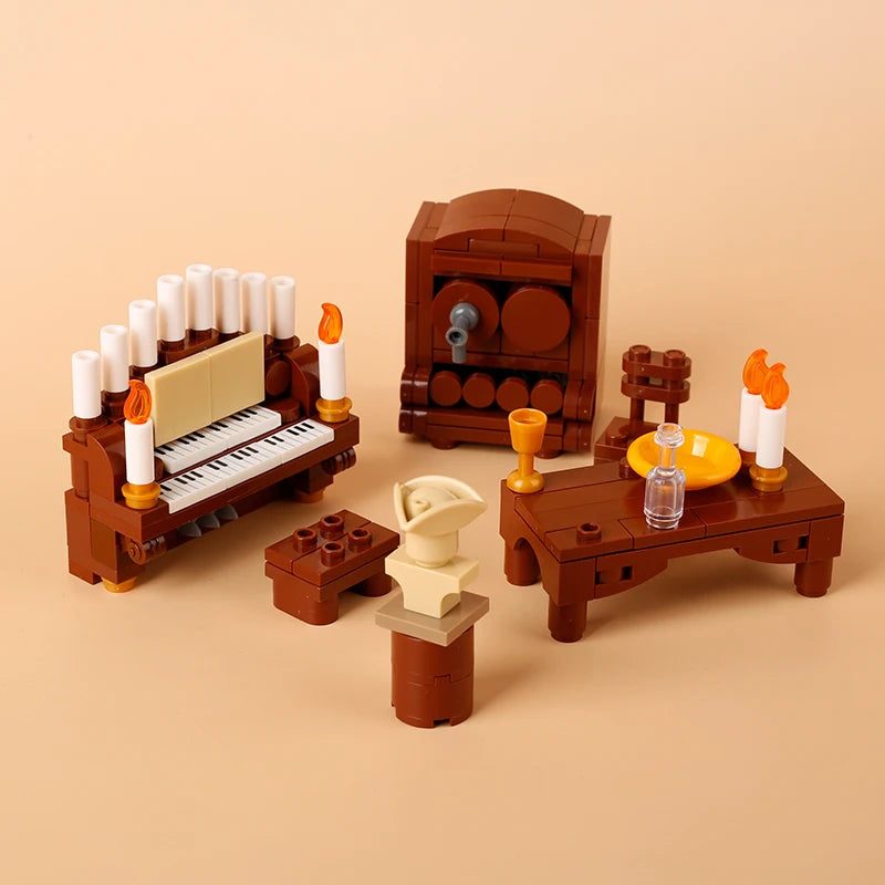 Building Blocks | Compatible With Lego | Medieval Furniture Set | For Kids