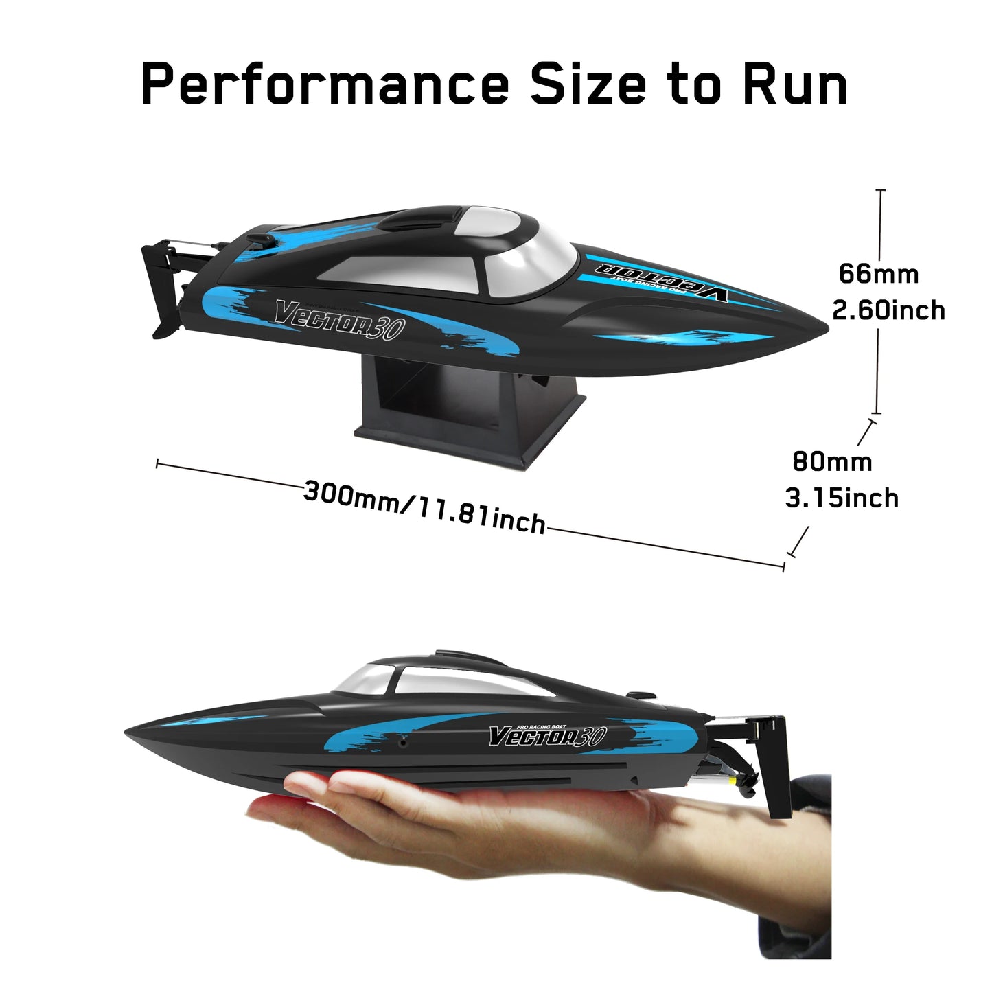 RC High-Performance Waterproof Electric RC Speedboat for Kids - 2.4GHz Remote Control Racing Boat Birthday Gift for Boys