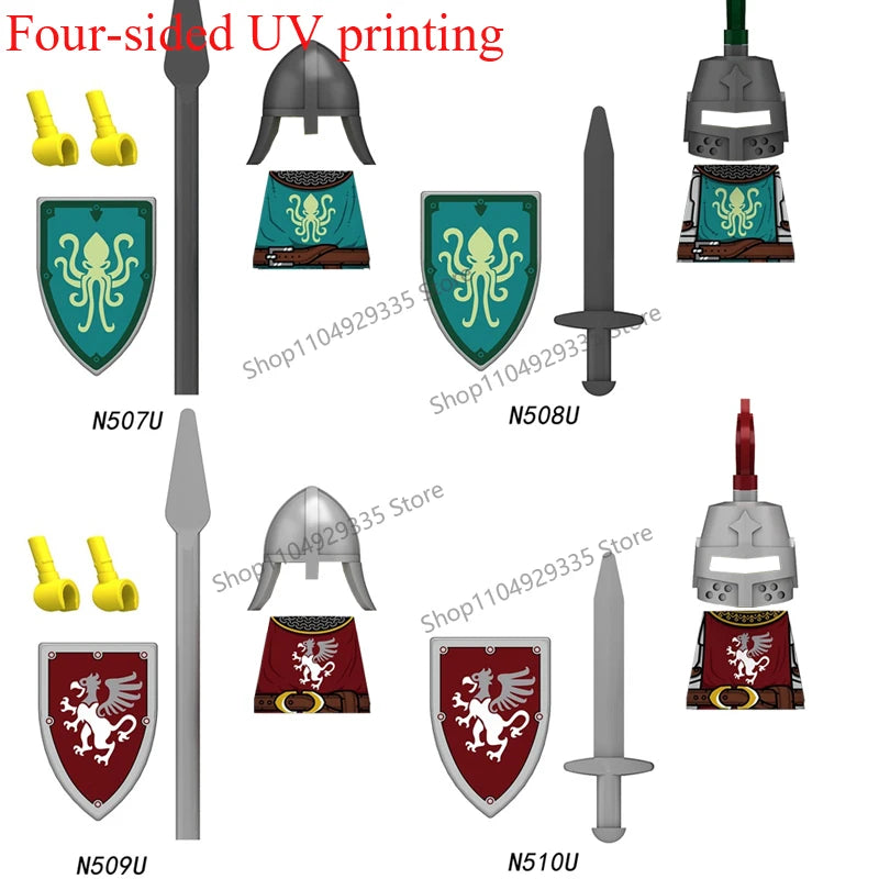 Micro Blocks | Medieval Knight Figures | Plastic Model Kit | Ages 14 Plus