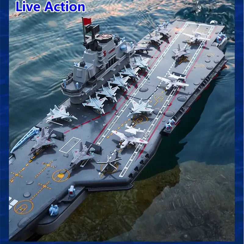 68CM Big Dual Motor Remote Control Boat 30KM/H Off Water Sensor Waterproof Multidirectional Drive RC Battleship Boat Collection - ToylandEU
