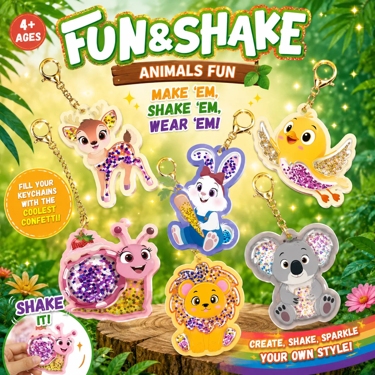 Keychain Craft Kit | DIY Diamond Painting Stickers | Sequins and Charms