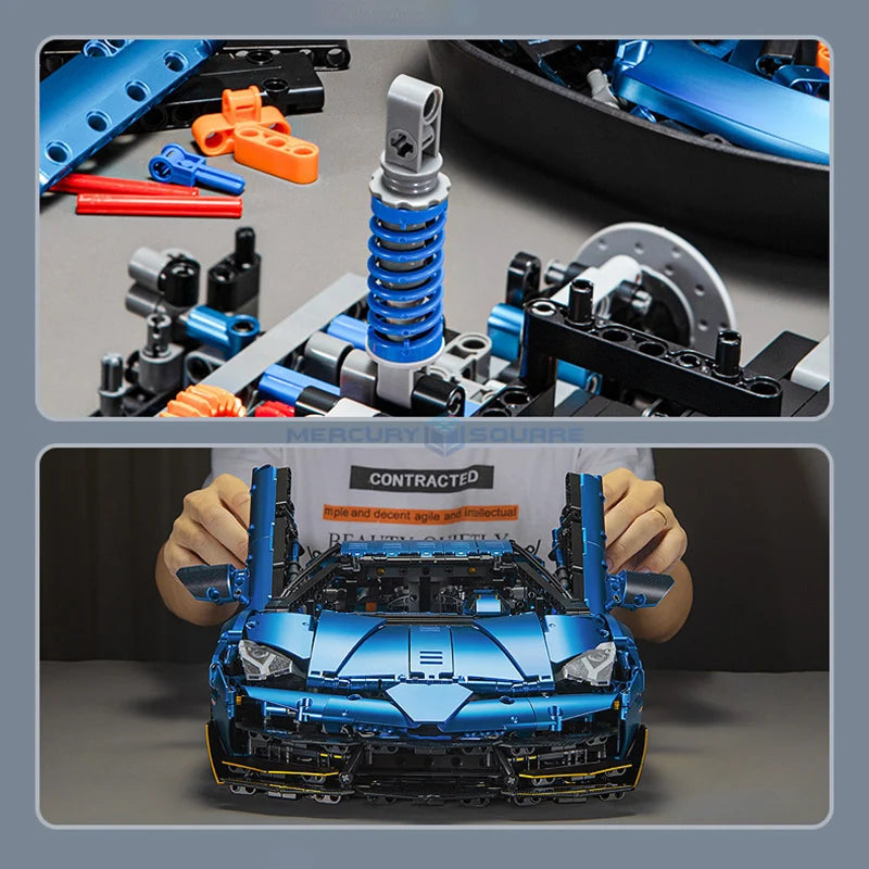 Lamborghini SVJ Super Speed Sports Car Building Blocks - 3811 pcs - ToylandEU