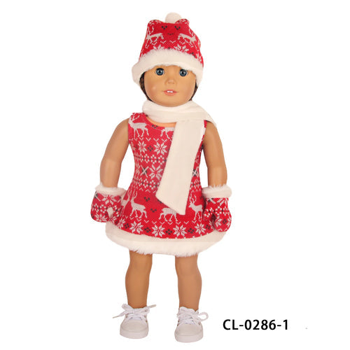 American Girl Doll Christmas Outfit - 18 Inch Doll Clothes Suit ToylandEU.com Toyland EU