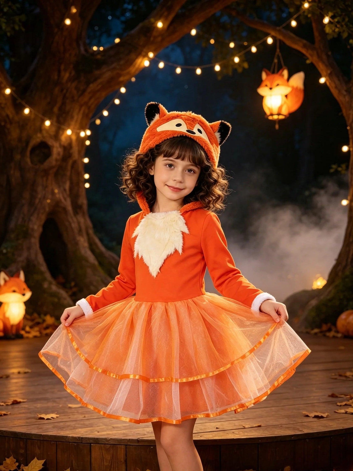 Girls Fox Costume | Polyester Dress | Toylandeu™