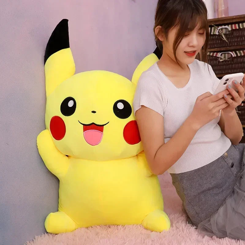 80cm Big Size Pokemon Pikachu Plush Doll Plushies Anime Cute Stuffed