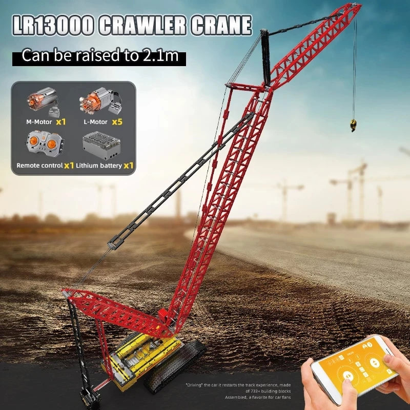 Ultimate Motorized Construction Crane Toy with App Control