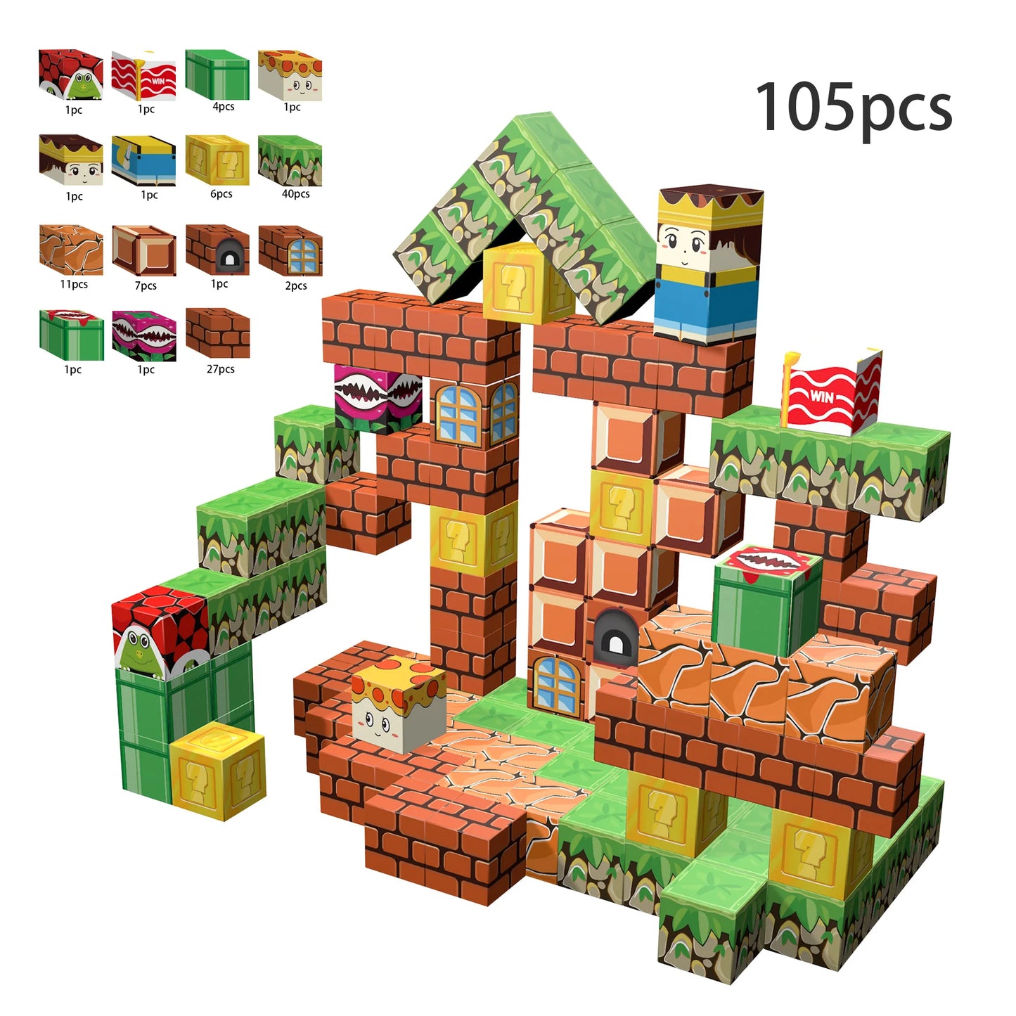Magnetic Building Blocks | Micro And Big Blocks | Magnetic Cubes For Toddlers
