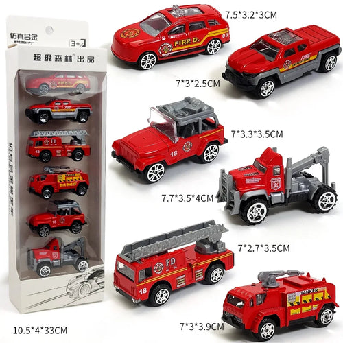 Set of 4 Toddler Car Toys with Various Police, School Bus, and Taxi Styles Made of Durable Alloy ToylandEU.com Toyland EU