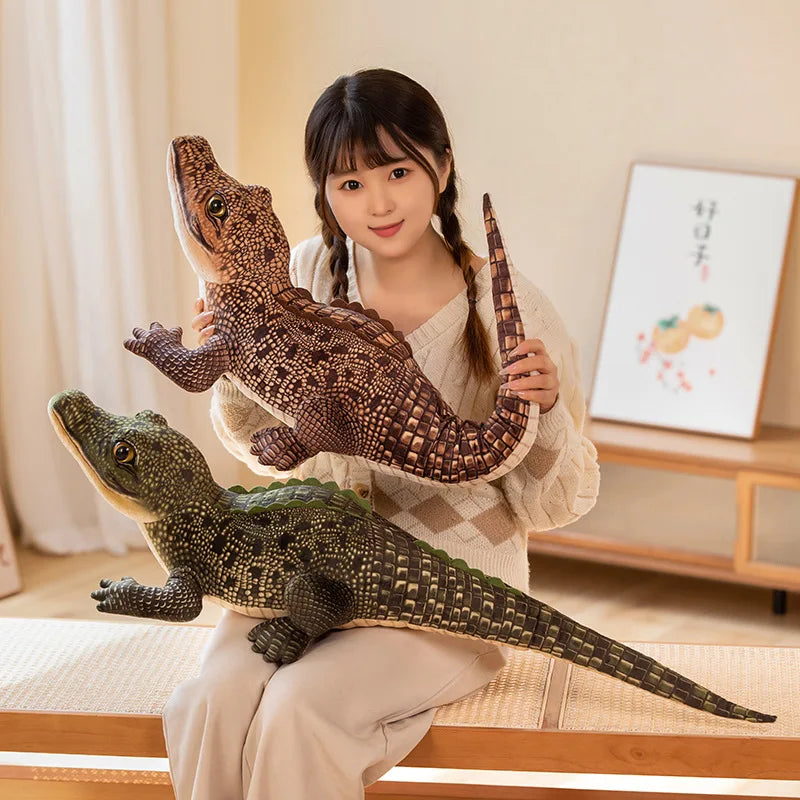 Giant Alligator Plush Pillow Toy 100cm Realistic Cuddle Companion