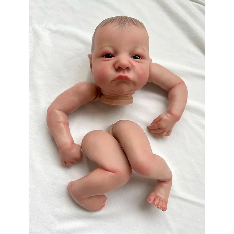 Realistic 19" Levi Awake Reborn Doll Kit - DIY Soft Cloth Body Fun