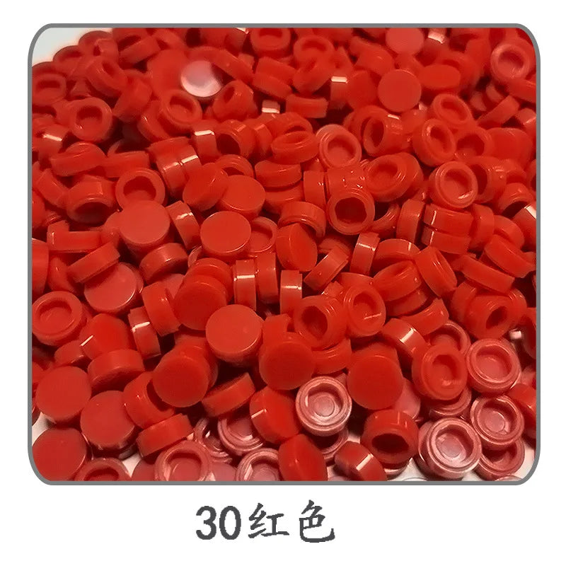 Small Particle Bricks | 1x1 Round Tiles | Compatible With Lego | MOC Builders