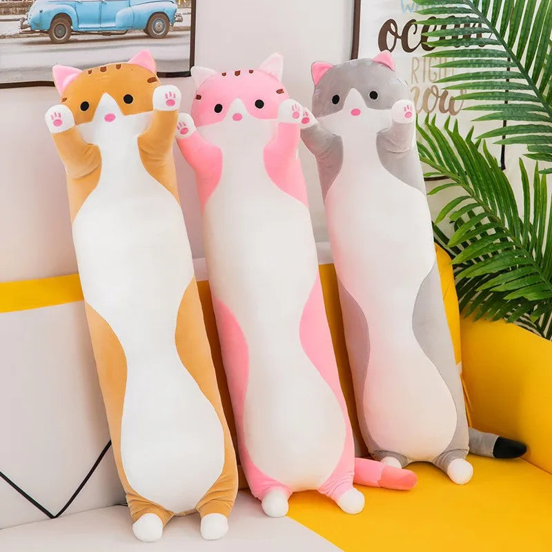 Long Kitten Pillow | Jointed Plush | Toylandeu™