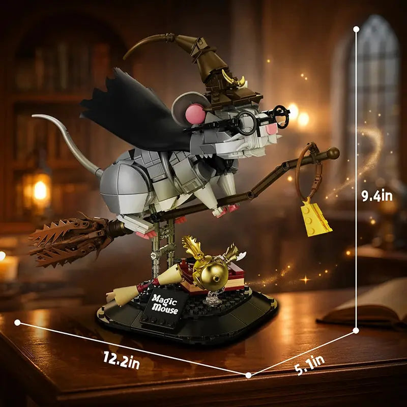 Wizard Mouse Building Blocks Magic Animals Cute Ornament MOC Creative Bricks DIY Toys for Kids Children Adult Festival Gifts - ToylandEU