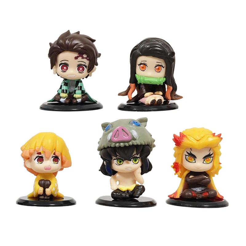 Demon Slayer Action Figure Set Tanjiro Zenitsu Inosuke Collectible