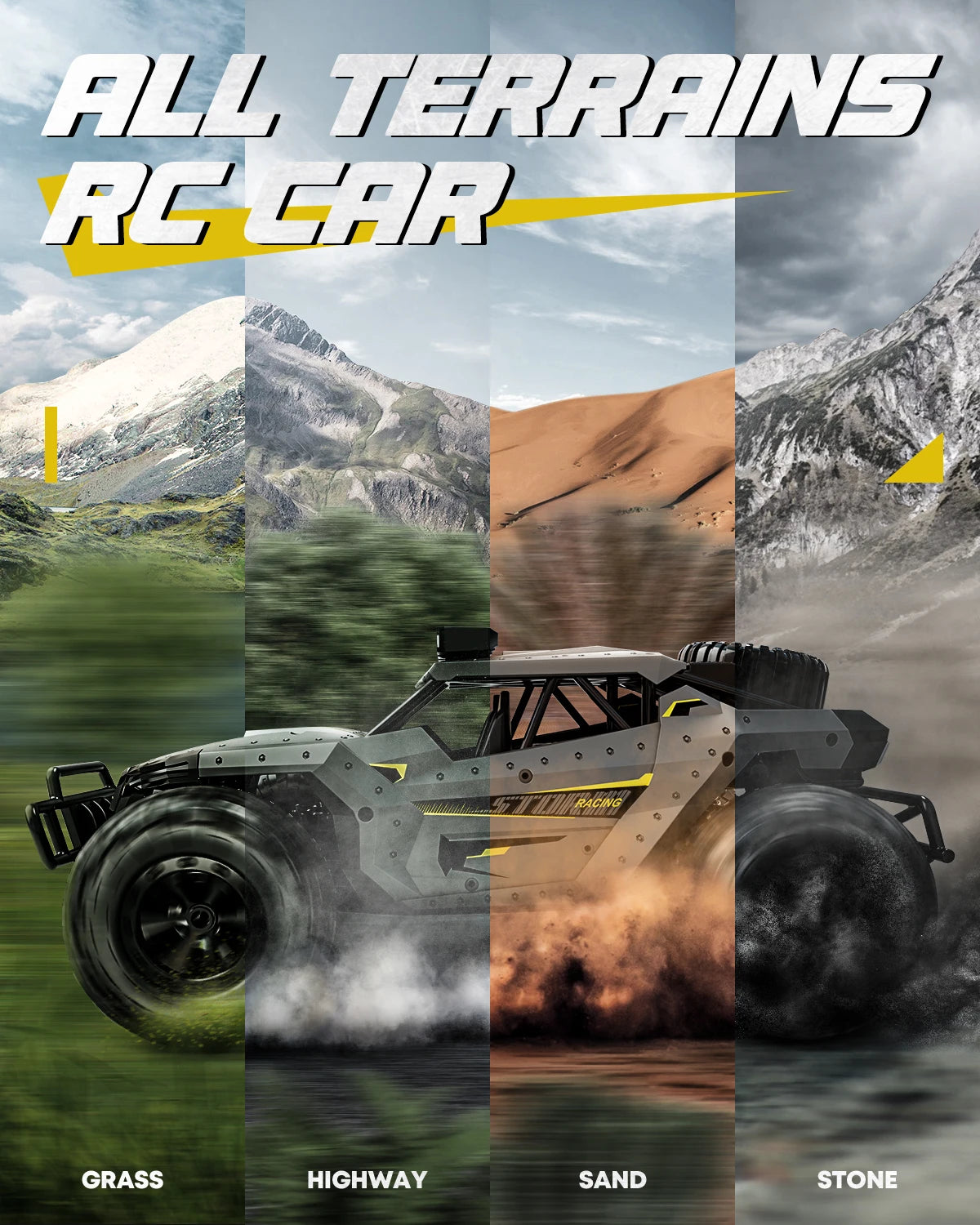 High-Speed 1:16 Off-Road RC Car for All Ages - LED Lights & Fun!