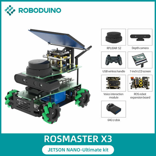 ROSMASTER X3 ROS2 Educational Robot Car Automation Kit With Mecanum Toyland EU