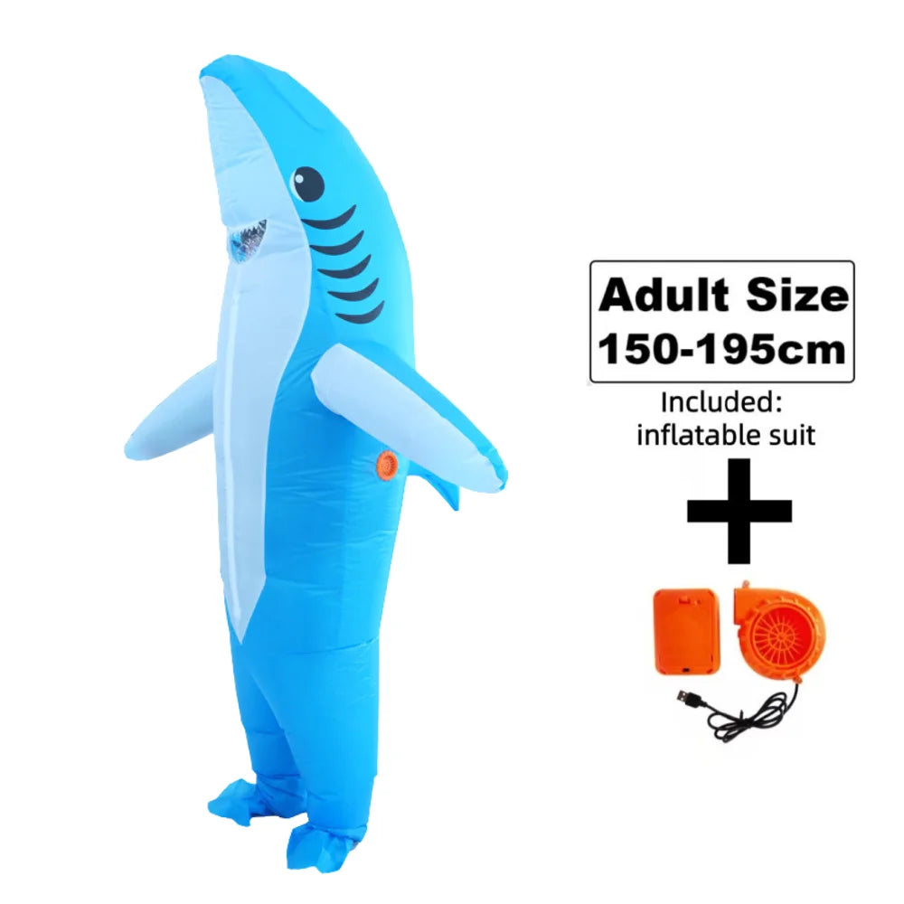 Inflatable Shark Costume | Standing Shape | Polyester Material | Unisex