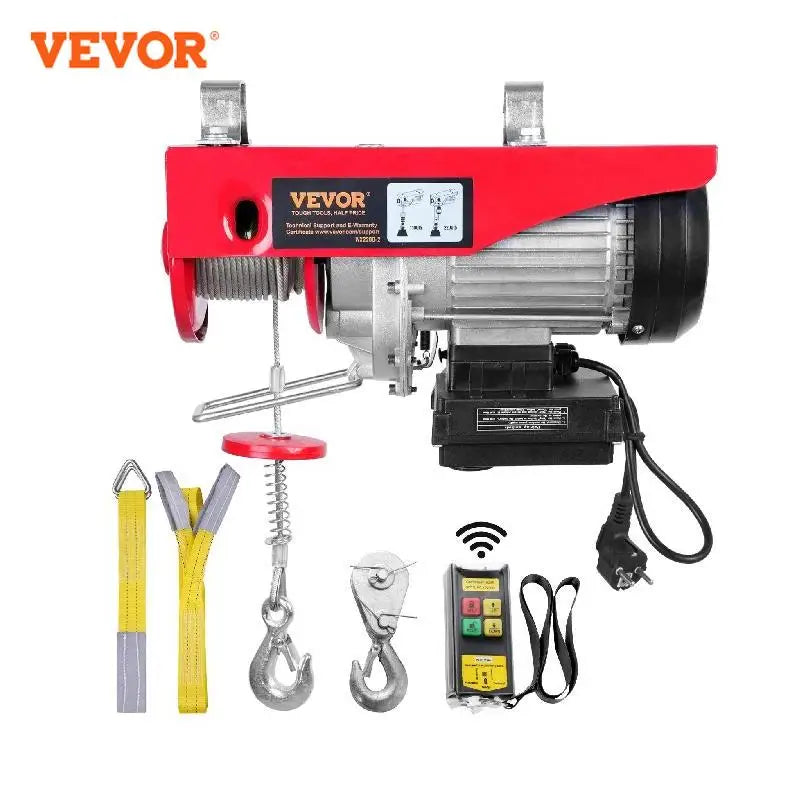 VEVOR Heavy-Duty Electric Hoist with Remote - Lift Up to 1000kg!