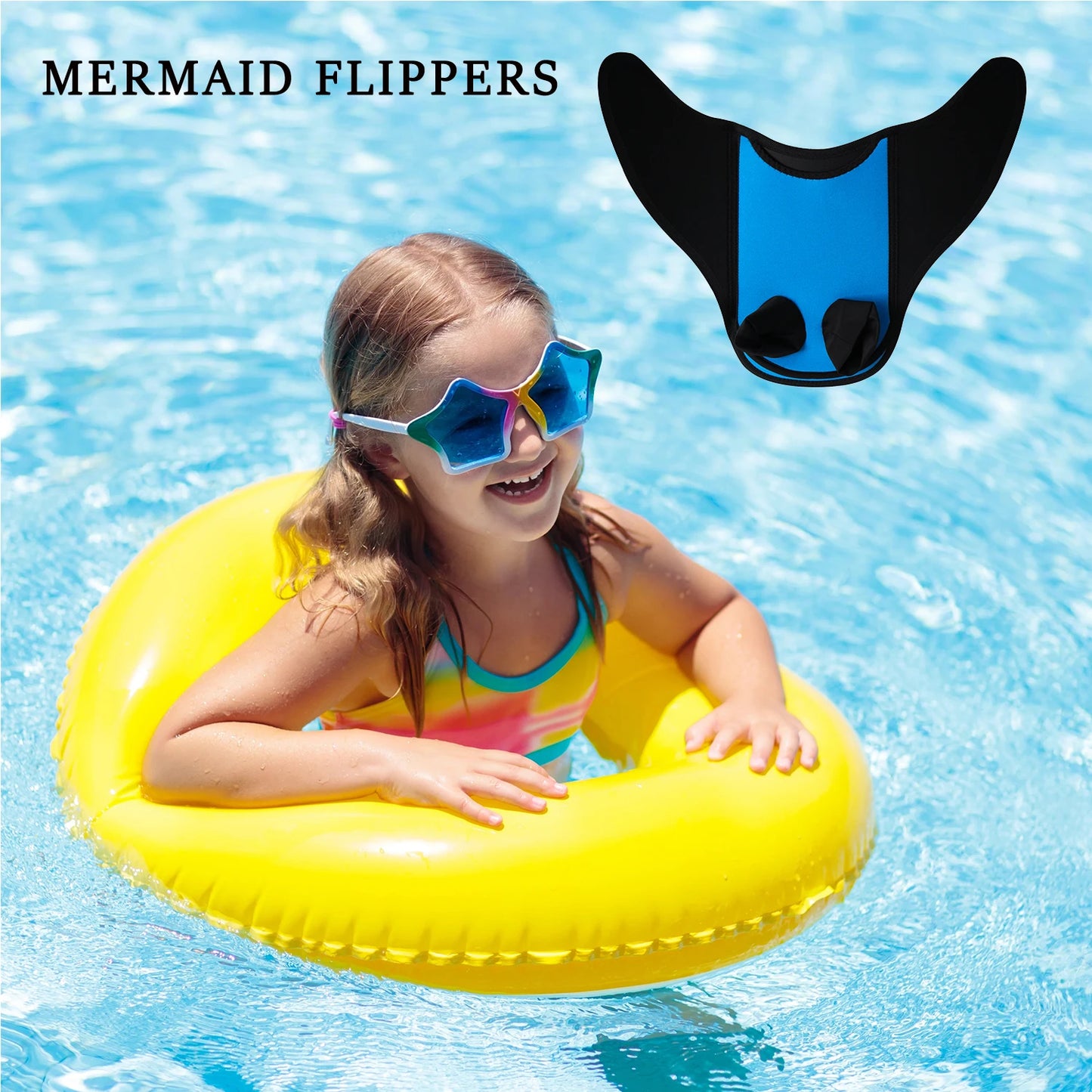 Kids Mermaid Monofin Ultra Comfortable for Faster Glides