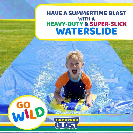 Outdoor Water Slide | Durable | Large Size | 250 lb Weight Limit