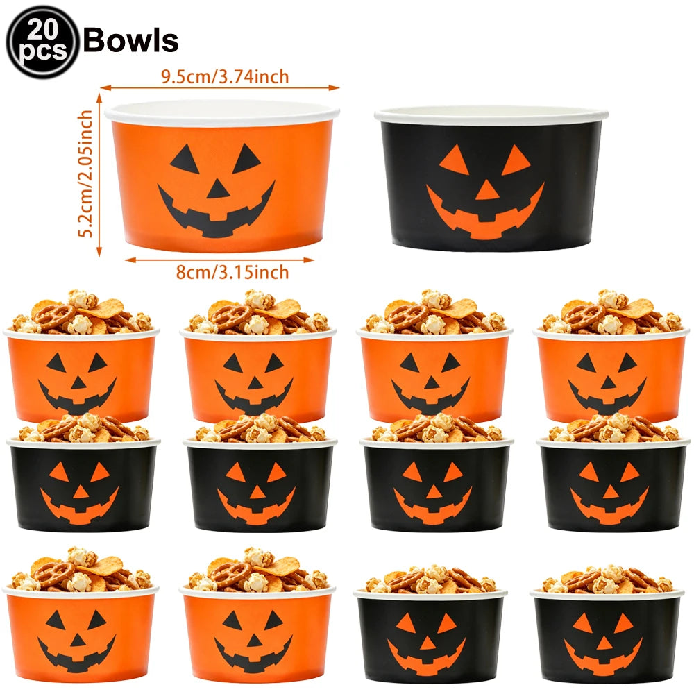 Halloween Party Tableware | Paper Disposable | Plates Cups | Birthday Decor