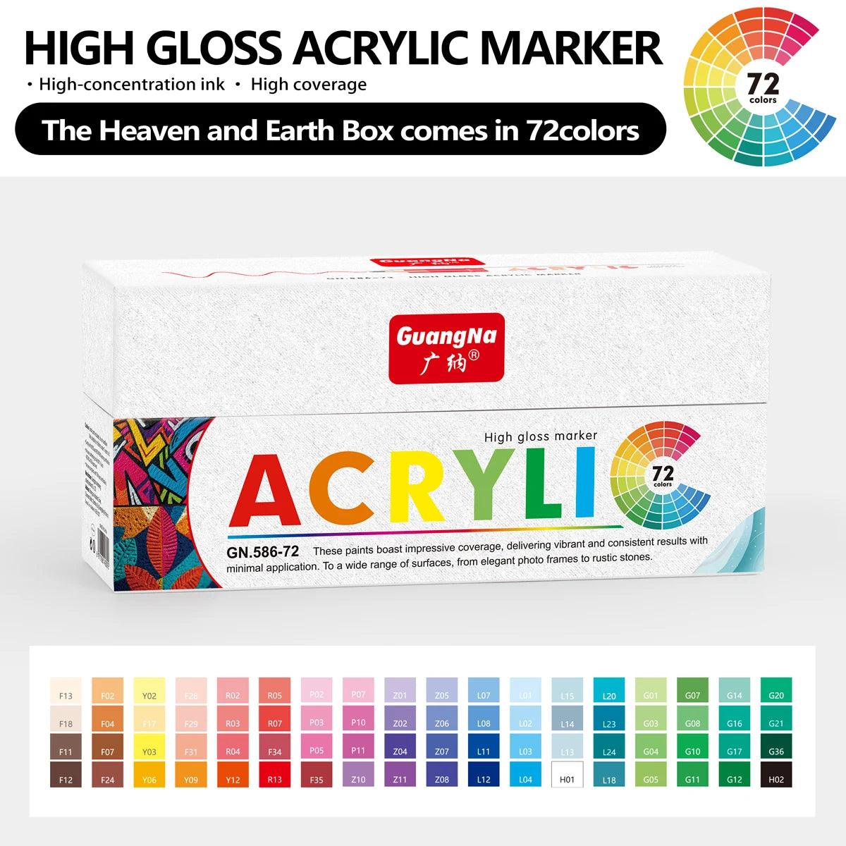 Acrylic Markers | 12pk Fine Tip | Toylandeu™