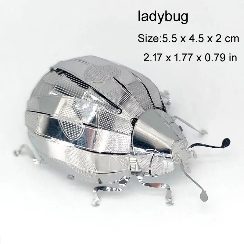 3D Metal Puzzle | Insect and Animal Figures | Metal Construction | Age 14 and Up