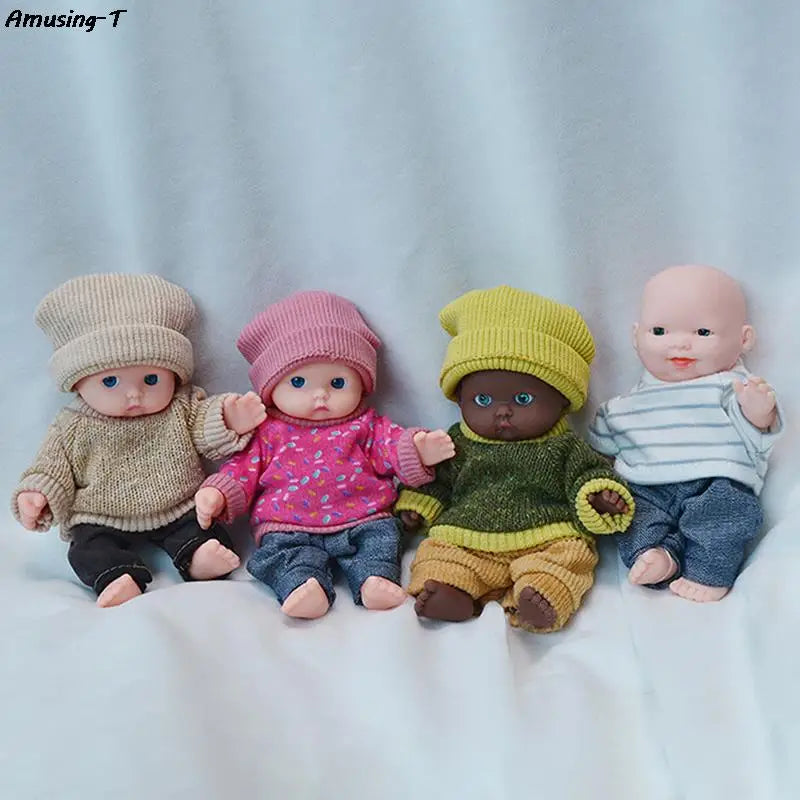 Mini Silicone Reborn Dolls 12cm Realistic Baby Doll Toy