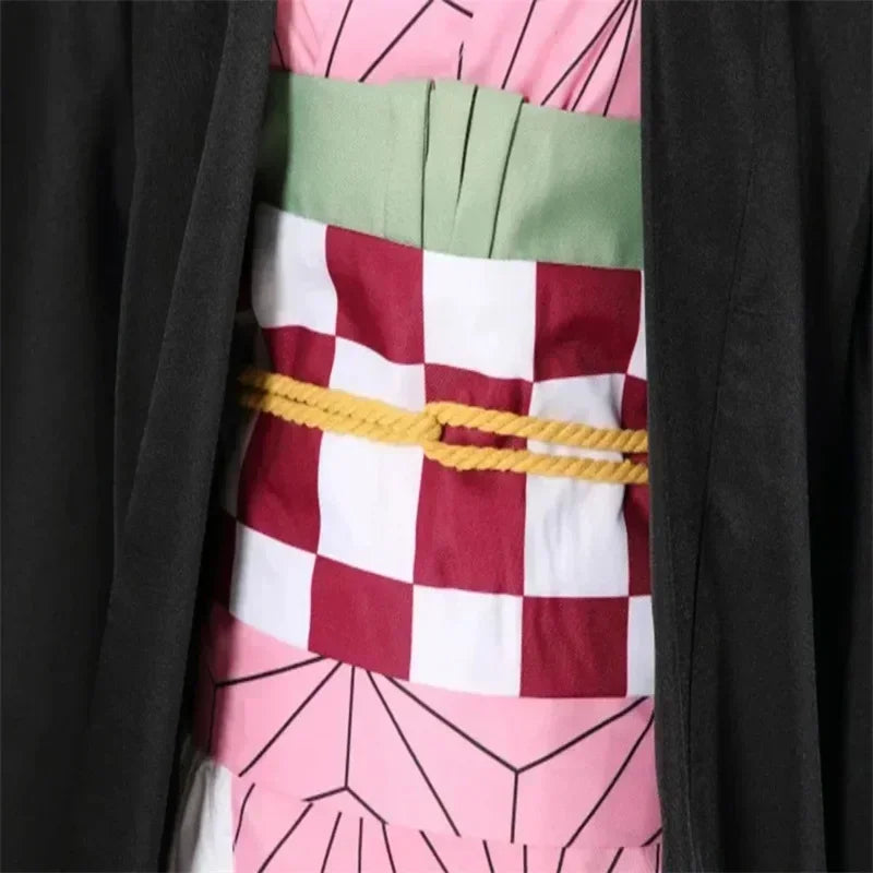 Anime Costume | Polyester Full Set | Nezuko Kamado Outfit | Teens Adults