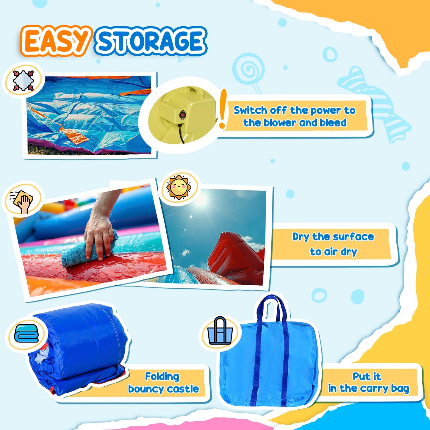 Unicorn 5-in-1 Inflatable Bounce House and Water Slide