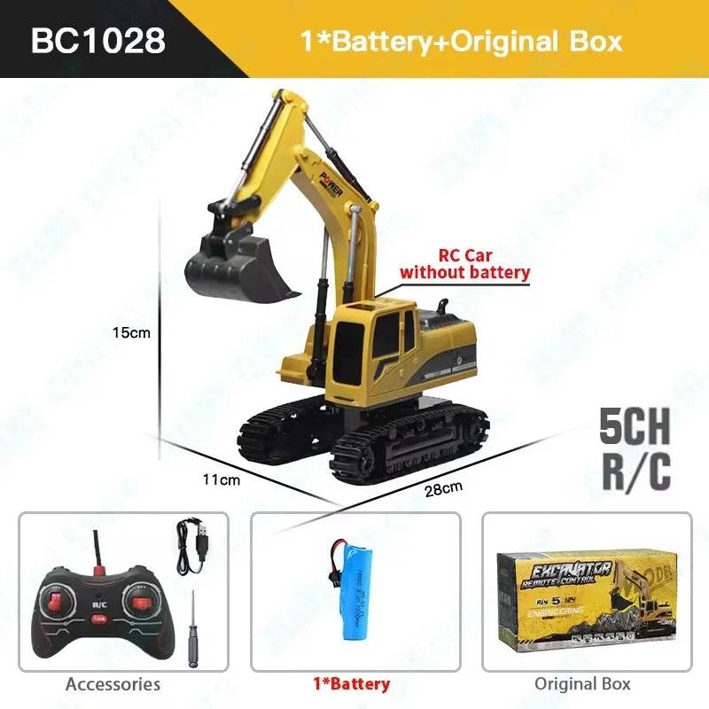 New 4WD Professional Remote Control Excavator Alloy Dump Truck Toys - ToylandEU