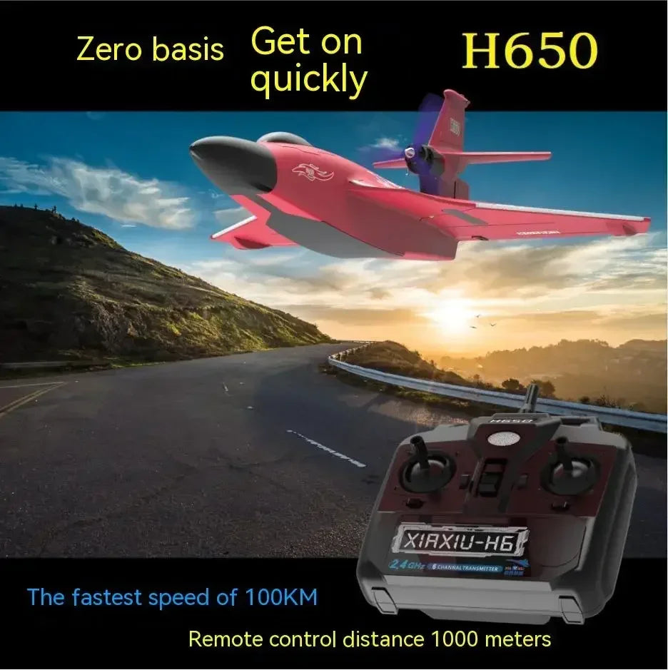 RC Lightweight and Crash-Resistant Raptor H650 All-Terrain Remote-Controlled Aircraft for Water, Land, and Air Fun