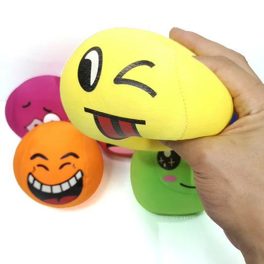 Smiley Face Expression Round Sandbag Soft Pearl Cotton Children's - ToylandEU