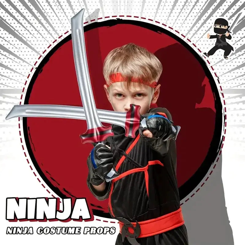 12 pcs Inflatable Ninja Samurai Sword Inflatable Samurai Sword Toy Inflatable Samurai Sword Toy - ToylandEU