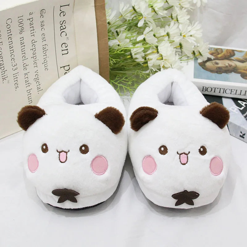 Plush Panda Slippers | Soft Cotton Lining | Warm Indoor Wear | Unisex Size