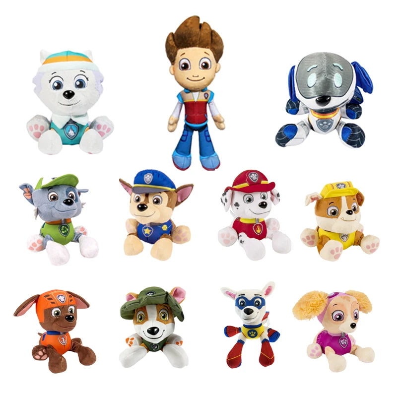 Cartoon Dog Paw Patrol Plush Doll - 19cm Chase Rock Animal Model Action Figure for Kids