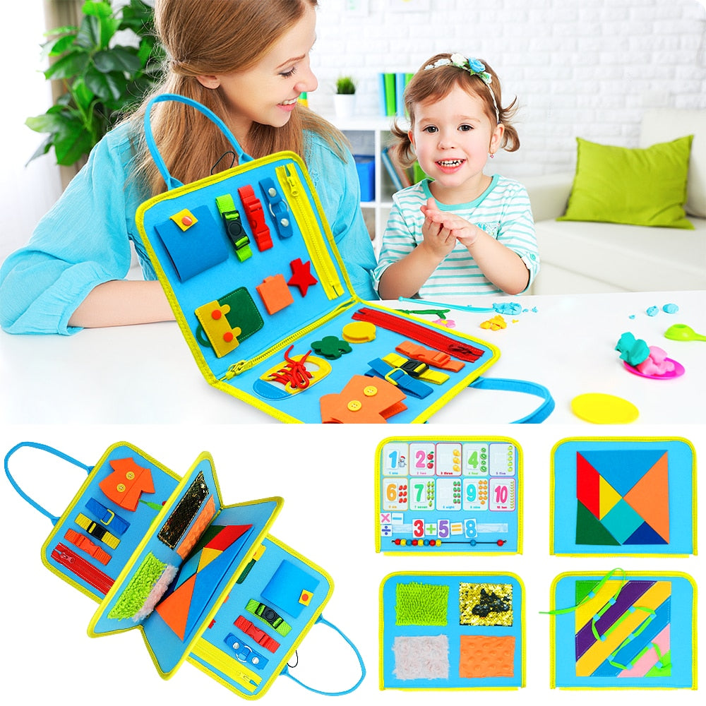 Montessori Toddler Busy Board for Early Learning and Sensory Development Toyland EU